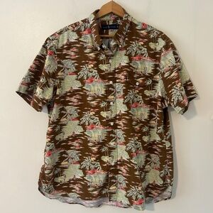 Polo Ralph Lauren Hawaiian Shirt Men's Size XXL Cotton Surfer Luau Hulu Girl